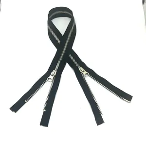 SAS自动锁滑块拉链不同颜色15 80厘米金属拉链包夹克开口双面拉链