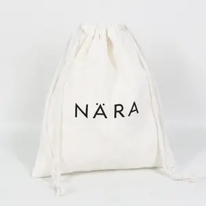 Logotipo personalizado impresso pequena promoção jóias poeira algodão bolsa presente saco com cordão