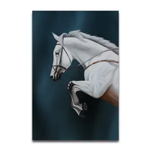 Hot Sale Horse Painting Damen Aluminium legierung Rahmen malerei Leinwand Gerahmte Malerei Acryl Wand kunst Arbeit für Haus