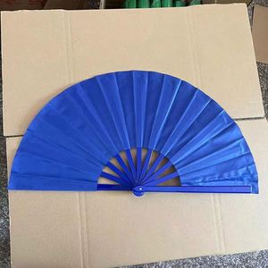 Abanico Plegable de Plástico Personalizado de 33 cm, Abanico de Mano Grande de Colores para Kung Fu, Carnaval, Música, Festival, Baile, Regalos, Artesanía de Bambú - Product Image 4