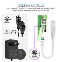 Kits de Bande LED FCOB COB RVBIC à Couleurs Pures Adressables WS2811IC, 3M 5M, DC24V, 576 LED/m, Effet de Chasse de Couleurs