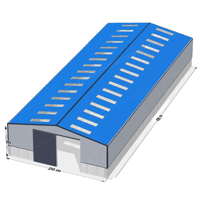 <span class=keywords><strong>Abri</strong></span> préfabriqué en acier léger et bon marché, soudé, pour moutons, chèvres, conception de hangar d'élevage pour l'élevage du bétail - Product Image 4