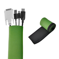 Funda de cable personalizada de 120 pulgadas, funda de gestión de cables de neopreno, organizador de cables, cubierta de cable de tubería, ocultador de cables para proteger a las mascotas y los niños