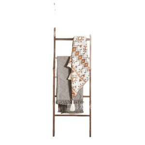 Wooden Towel Rack 4 <b>Bars</b> Multipurpose Storage Organizer <b>Shelf</b> For Bathroom Living Room - Product Image 4