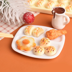 Joli oeuf poché boulette frite breloques en résine miniature nourriture jouer petit déjeuner pour accessoires <span class=keywords><strong>de</strong></span> bricolage maison <span class=keywords><strong>de</strong></span> poupée petite décoration - Product Image 3