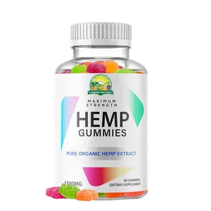 Fruit Flavor 60 Gummies Natural Hemp Oil Infused Gummies Hemp Gummies For Pain And Inflammation Extra Strength