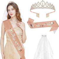 Yili nouvelle mode 4 pièces Bachelorette Party Kit mariée à être couronne bandeau et épaule Badge Chic fête décorations