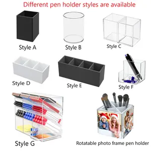 Ufficio Scrivania Acrilico Supporto Della Penna Personalizzata Pencil Holder