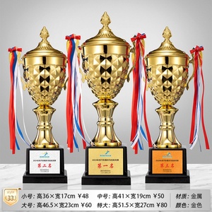 ถ้วยรางวัลกีฬาโลกขนาดเท่าของจริง ทำจากเรซิ่นและโลหะสีทอง สำหรับการแข่งขันยิมหรูหราแบบกำหนดเอง พร้อมเหรียญรางวัล - Product Image 4