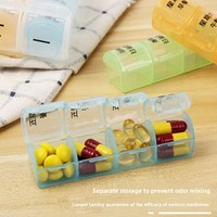 Pastillero Portátil Semanal de 28 Compartimentos con Resorte, Color Sólido, Modelo 029, para Uso de una Semana