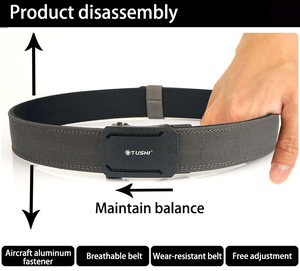 Hebilla de Metal automática de liberación rápida para trabajo pesado, cinturón de tirador de pistolas de entrenamiento al aire libre de nailon grueso de doble capa - Product Image 3