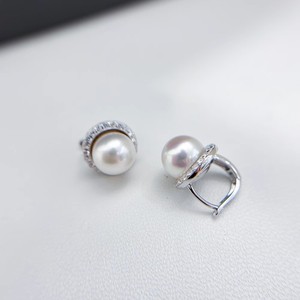 Accesorios de Plata S925 para Perlas DIY, Bandeja Vacía Edición Ligera, Joyería de Plata para Perlas de 7-8mm, 22320 - para Pendientes de Perlas - Product Image 3