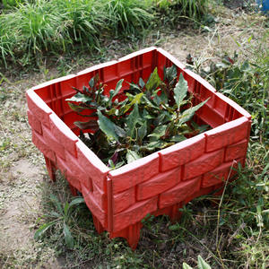 Clôture de jardin en plastique épais à motif de briques, décoration extérieure pour bordure de jardin, mur de soutènement pour potager - Product Image 2