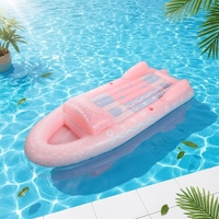Nouveau matelas gonflable de luxe en forme de dirigeable pour piscine, radeau flottant pour adultes, transat de piscine, lit de plage ou de rivière