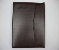 Porte-documents en cuir PU rigide avec logo personnalisé en relief, porte-clés, organiseur de documents, emballage d'entreprise