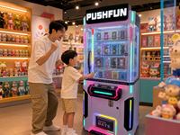 Machine à pousser les gages avec éclairage LED RGB pour centre de divertissement familial