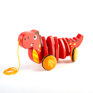 Market Wooden <strong>Toy</strong> Pull <strong>Along</strong> Dragon-shaped Hand <strong>Push</strong> Pull <strong>Toy</strong> - Product Image 1