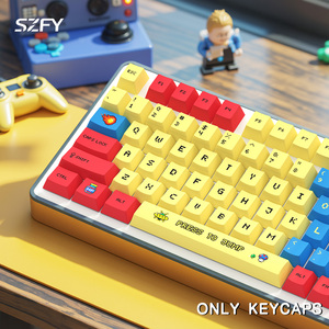 Teclas PBT para Consola de Juegos Retro, 135 Teclas, Perfil Cherry, Juego de Teclas Personalizadas con Sublimación de Tinta, Teclas Vintage para Juegos - Product Image 4