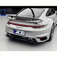 Pour diffuseur de lèvre arrière en Fiber de carbone sèche de Style OEM modifié Porsche adapté à Porsche 992Turbo S