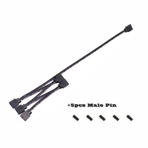 Angitu argh อะแดปเตอร์สายต่อควบคุมแสงเมนบอร์ดตัวผู้กับตัวเมีย24Awg สายต่อขยายซิงค์3Pin 1X2X3X4X5X 5V - Product Image 6