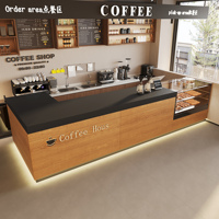 Comptoir de réception moderne en MDF sur mesure avec design épuré pour cafés, boulangeries, pâtisseries et hôtels - Comptoir d'angle pour caissier
