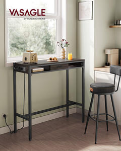 <span class=keywords><strong>VASAGLE</strong></span>-<span class=keywords><strong>Mesa</strong></span> de almacenamiento rectangular con cajón móvil, <span class=keywords><strong>mesa</strong></span> de bar con 2 ganchos y toma de corriente - Product Image 1