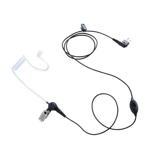 Air Acoustic Tube Headset Earpiece Walkie Talkie Two Way Surveillance Earphone 2 Pin Mic Professional Accessories 0-10KM 5W