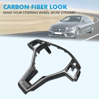 NiceCNC Garniture de volant en fibre de carbone style AMG pour Benz W204 Classe C