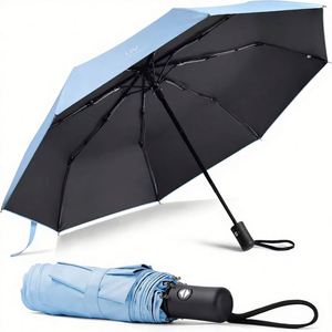 Paraguas Publicitarios Plegables Automáticos de Tres Pliegues, Doble Uso, Anti-UV, Impermeables, Resistentes al Viento y a las Tormentas, para la Lluvia, Venta al Por Mayor Personalizados - Product Image 1