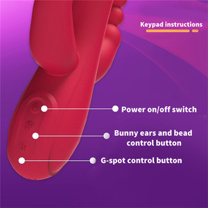 Vibratori Rabbit Ricaricabili USB per Punto G, Punto P e Anale, Stimolatore Clitorideo per Donne, Materiale <span class=keywords><strong>SIL</strong></span>+ABS, Impermeabile IPX7, 10 Frequenze - Product Image 4