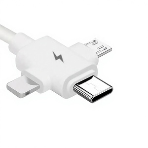 Câble de charge rapide Type-C 3-en-1 11,5 m 2,4 A avec blindage tressé et conducteur en cuivre pur pour téléphones mobiles, directement de l'usine - Product Image 1