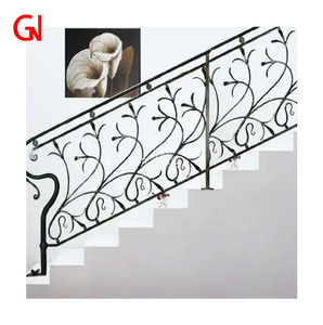 Fluorocarbon Iron Pattern Fence <strong>Railings</strong> Simple Protective <strong>Railings</strong> Indoor <strong>Loft</strong> Villa Fence White Black - Product Image 2