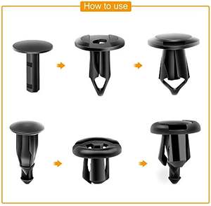 Clips d'ailes universels en <span class=keywords><strong>plastique</strong></span> 200 Pcs Push Bumper Fastener <span class=keywords><strong>Rivet</strong></span> 6 Size Auto Body Car Fender Replacement for GM, Ford & <span class=keywords><strong>Toyota</strong></span> - Product Image 3