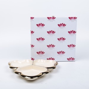 Chaozhou-bandeja <span class=keywords><strong>de</strong></span> cerámica para aperitivos, separación <span class=keywords><strong>de</strong></span> frutos secos, 3 compartimentos divididos, <span class=keywords><strong>precio</strong></span> barato <span class=keywords><strong>de</strong></span> fábrica - Product Image 3