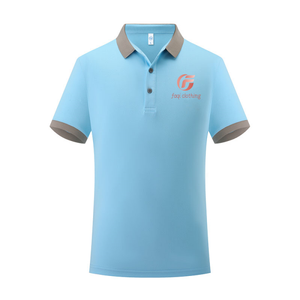 Patrón sólido de manga corta para camisa POLO Formal Cuello de fibra de seda de hielo Solapa Tela tejida Color a juego - Product Image 4