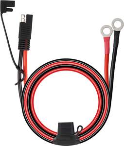 Conector de batería de desconexión rápida SAE de <span class=keywords><strong>2</strong></span> pines a arnés de cables de Terminal de anillo 10AWG, Cable de extensión de <span class=keywords><strong>2</strong></span> pies para motocicleta, RVs, barco - Product Image 3
