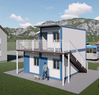 Maisons miniatures modernes détachables à installation rapide, villas en verre clés en main, maisons préfabriquées modulaires en acier, maisons conteneurs préfabriquées aux États-Unis