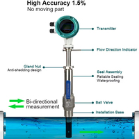 Débitmètre électromagnétique à insertion, débitmètre intelligent de haute précision à transmission à distance pour eaux usées et eau potable