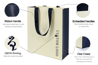 Sacs en papier beige en papier ivoire de 250 à 300 g/m² avec votre propre logo pour les bijoux Shopping