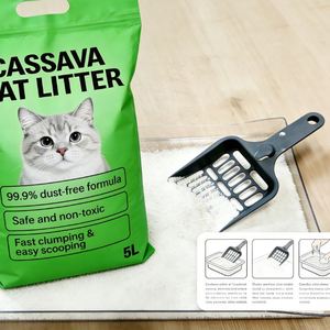 BENJIE Biodegradable Flushable Eco-Friendly Soy Tofu Cassava <b>Starch</b> Cat Litter with Extra Odor Control & Highly Adsorbent - Product Image 1