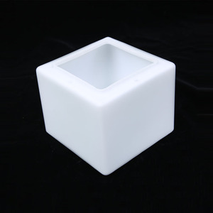<span class=keywords><strong>Abat</strong></span>-<span class=keywords><strong>jour</strong></span> en <span class=keywords><strong>verre</strong></span> de forme carrée blanche opale personnalisée pour accessoires d'éclairage d'hôtel à la maison avec filetage - Product Image 3