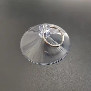 6cm Perforated Sucker PVC Glass Sucker With Iron Ring