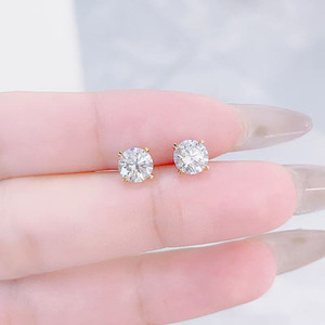 <span class=keywords><strong>Pendientes</strong></span> Minimalistas <span class=keywords><strong>de</strong></span> Moda Versátiles con 4 Puntas Redondas <span class=keywords><strong>de</strong></span> Oro Amarillo <span class=keywords><strong>de</strong></span> 18K y Diamantes Cultivados en Laboratorio, <span class=keywords><strong>Pendientes</strong></span> Tipo Stud, Aretes <span class=keywords><strong>de</strong></span> Oreja, <span class=keywords><strong>Pendientes</strong></span> <span class=keywords><strong>de</strong></span> Oro - Product Image 4