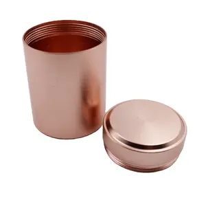 Water Resistant Oxidative Aluminum Electronic Rose Gold Color Mini Cash Stash/Mask Box/Emergency Pill Storage Container