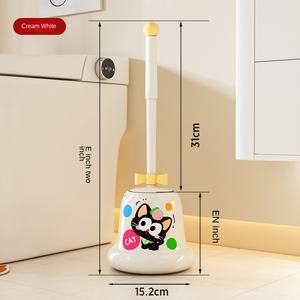 Spazzola per WC con Manico Lungo in Plastica, Nuova Pulizia del Bagno di Alta Qualità Estetica - Product Image 5