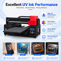 Mesin Cetak UV Flatbed A3 Refinecolor Harga Terjangkau untuk Casing Ponsel, Kaca, Piala, Akrilik, Bola Golf, Pulpen, Kayu, Logam