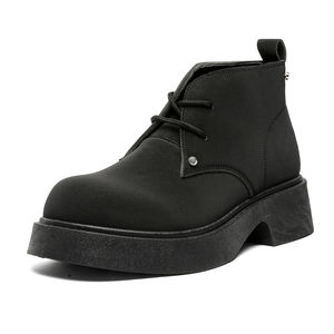 Nouvelle botte de <span class=keywords><strong>moto</strong></span> décontractée de haute qualité porte quotidiennement des chaussures de cheville bon marché et agréable à gros orteil plate-forme de sécurité à talons pour hommes à bas prix - Product Image 2