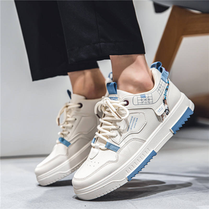 2026 High <b>top</b> All Seasons Men's Running Shoes Light Weight Mesh Upper Genuine Leather Lining <b>White</b> Board Shoes - Product Image 5