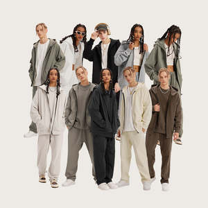 H422 sudaderas con capucha fabricante al por mayor personalizado 445 Gsm manga raglán color sólido con cremallera sudaderas con capucha para hombre - Product Image 1