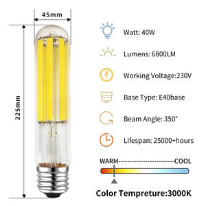 Độ sáng cao E40 35 Wát 41 Wát trắng rõ ràng <span class=keywords><strong>LED</strong></span> Filament Đèn đường <span class=keywords><strong>LED</strong></span> Olive hình ống ánh sáng bóng đèn cho ánh sáng đường - Product Image 4